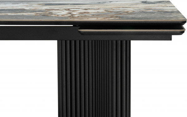 Изображение товара Обеденный стол Woodville Мален 240x110 (mineral stone baldoser/черный)