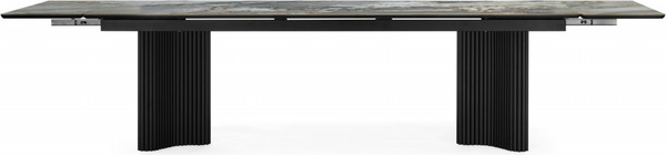Изображение товара Обеденный стол Woodville Мален 240x110 (mineral stone baldoser/черный)