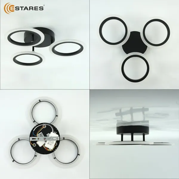 Изображение товара Люстра Estares Maria 80W 3R-ON/OFF(IRC)-390x90-BLACK/WHITE-220-IP20