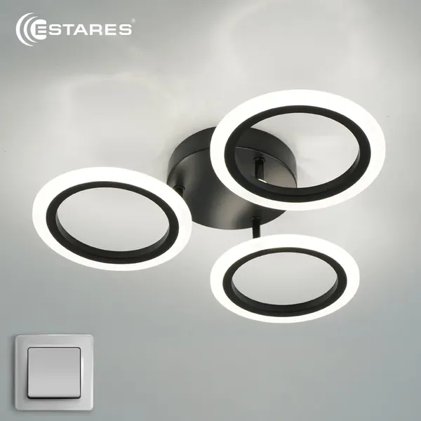 Изображение товара Люстра Estares Maria 80W 3R-ON/OFF(IRC)-390x90-BLACK/WHITE-220-IP20