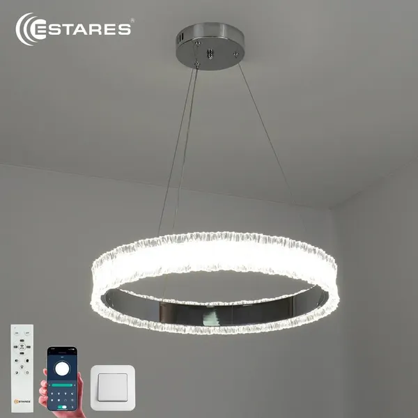 Изображение товара Потолочный светильник Estares Venera 65W R-ON/OFF(IRC)-485x1500-CHROME/CLEAR-220-IP20