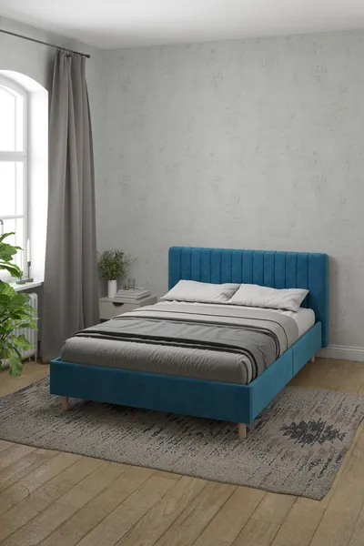 Изображение товара Полуторная кровать Mio Tesoro 600 140x200 (синий 1347)