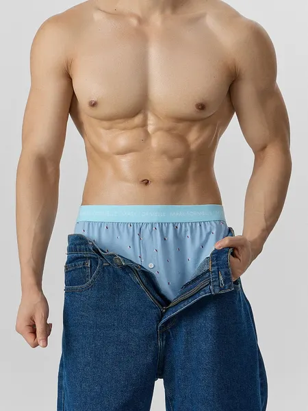 Изображение товара Трусы мужские Mark Formelle 411222 (р.86-96, узор на пыльно-голубом)