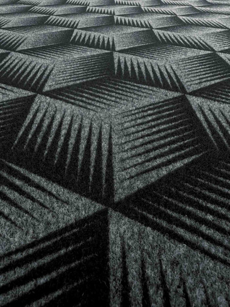 Изображение товара Коврик грязезащитный Shahintex Фокус 50х100 / 870226 (серый 01 S)