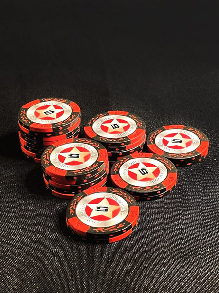 Изображение товара Набор фишек для покера Partida Black Stars / BlackStars5 (25шт)