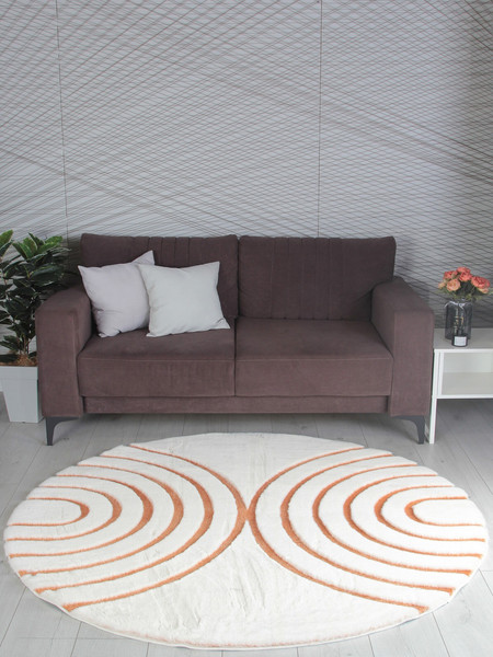 Изображение товара Коврик PIXEL Rabbit Carving PX4005-DAIRE-CREAM-TERRA (1.2x1.2)