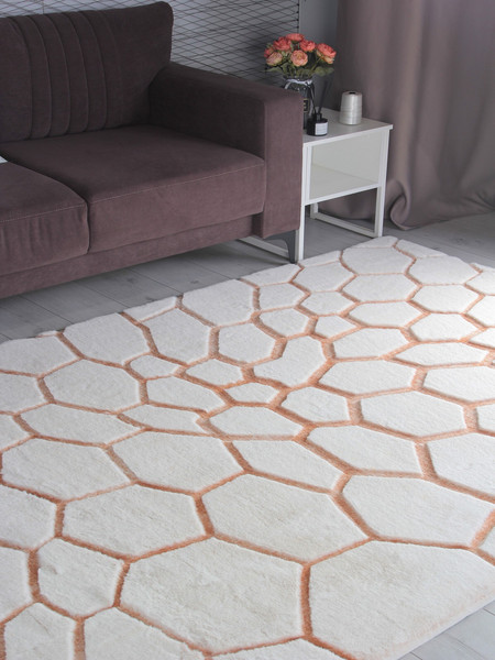 Изображение товара Коврик PIXEL Rabbit Carving PX4003-STAN-CREAM-TERRA (1.2x1.8)