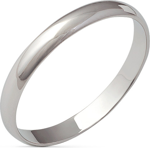 Изображение товара Кольцо обручальное из белого золота Кристалл CA53500226773  (р.23.5)