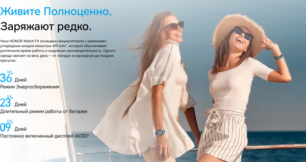 Изображение товара Умные часы Honor Watch Fit Active IVY-B19 / 5502ABWQ (черный)