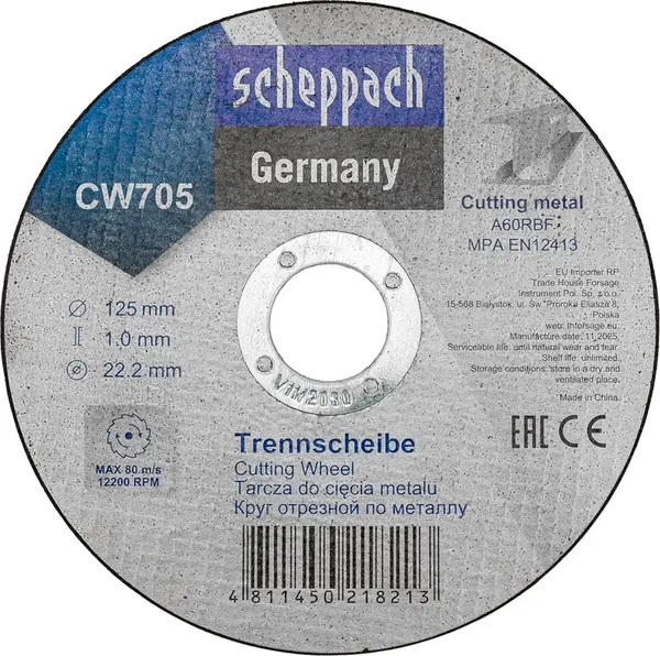 Изображение товара Набор отрезных дисков Scheppach Sch-CW705 (63962), (40шт)