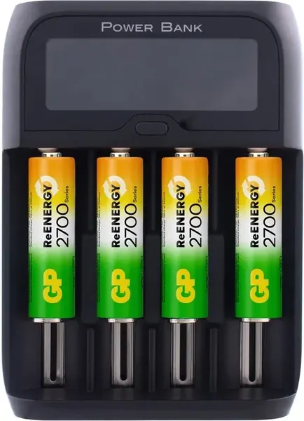 Изображение товара Зарядное устройство для аккумуляторов GP Batteries Ultimate Rechargeable + ЗУ / 270AAHCMHSPBA-2CR (4шт)