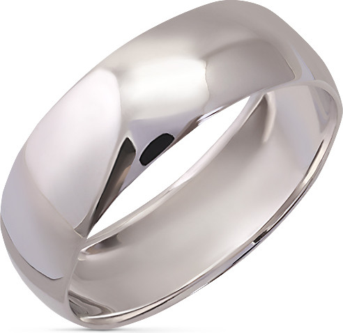Изображение товара Кольцо обручальное из белого золота Кристалл CB04200226773 (р.15)