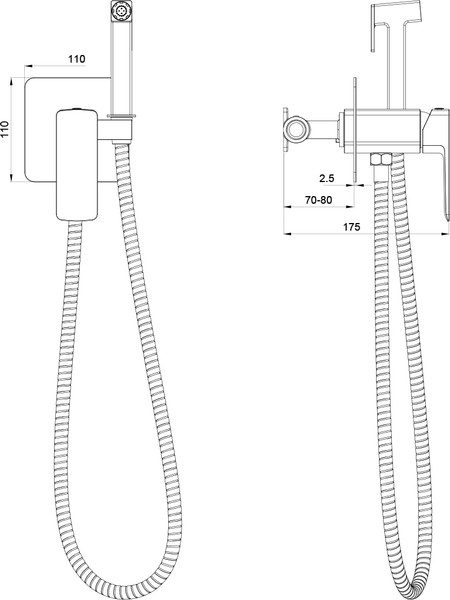 Изображение товара Гигиенический душ со смесителем Oliveeka OL-829003-CR (хром)