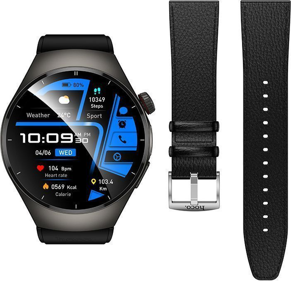 Изображение товара Умные часы Hoco Y40 Call Version + 2 ремешка (черный)