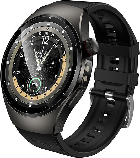 Изображение товара Умные часы Hoco Y40 Call Version + 2 ремешка (черный)