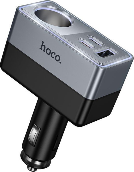 Изображение товара Адаптер питания автомобильный Hoco Z65A Smart (черный)
