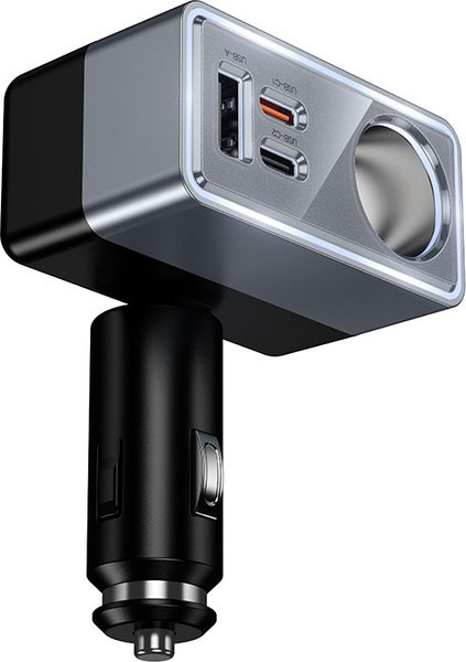 Изображение товара Адаптер питания автомобильный Hoco Z65A Smart (черный)