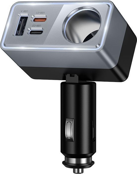 Изображение товара Адаптер питания автомобильный Hoco Z65A Smart (черный)