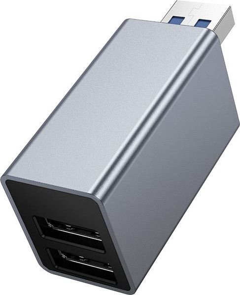 Изображение товара USB-хаб Hoco HB54 Mini 3в1 (металлик)
