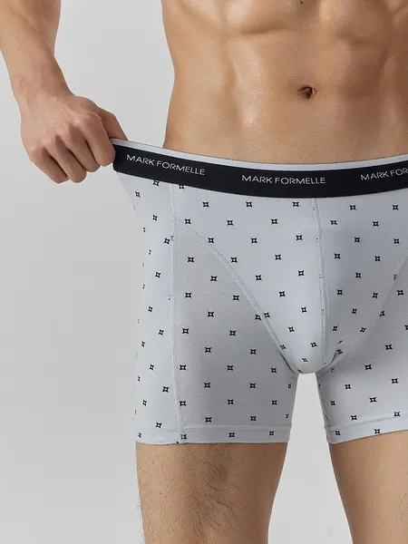 Изображение товара Трусы мужские Mark Formelle 411235 (р.94-104, квадраты на светло-сером)