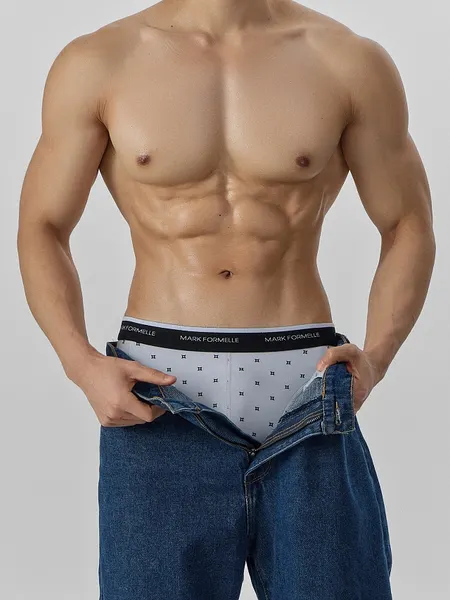 Изображение товара Трусы мужские Mark Formelle 411235 (р.94-104, квадраты на светло-сером)