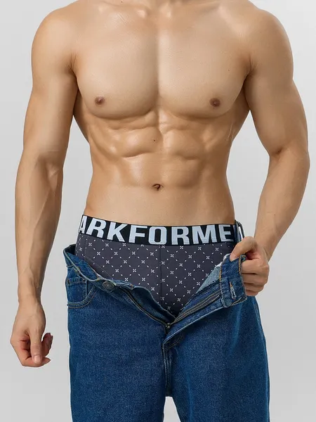 Изображение товара Трусы мужские Mark Formelle 411235 (р.86-96, нб узор сетка на темно-сером)