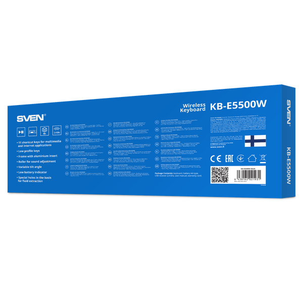 Изображение товара Клавиатура Sven KB-E5500W (черный)
