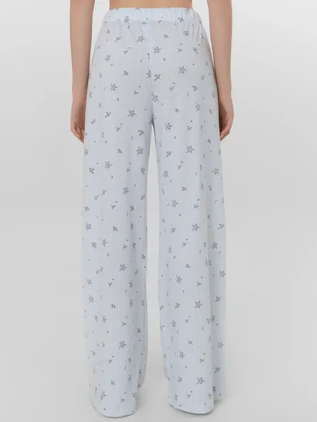 Изображение товара Пижама Mark Formelle 592554 (р.164/170-108-114, цветы на голубой полоске)