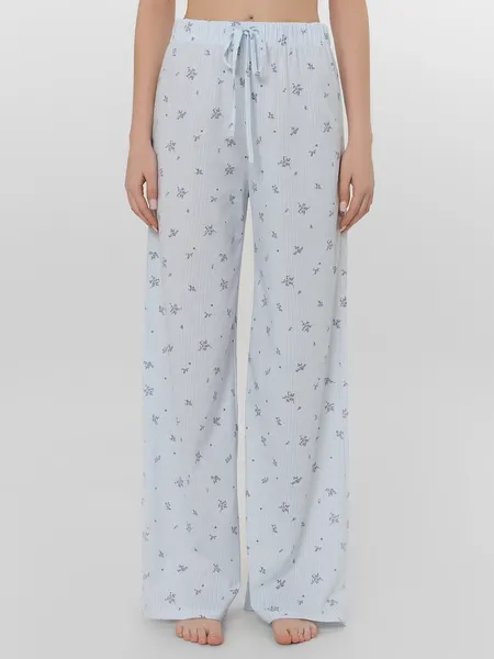 Изображение товара Пижама Mark Formelle 592554 (р.164/170-108-114, цветы на голубой полоске)