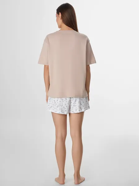 Изображение товара Пижама Mark Formelle 592542 (р.164/170-84-90, бежевый/цветы на холодном молоке)