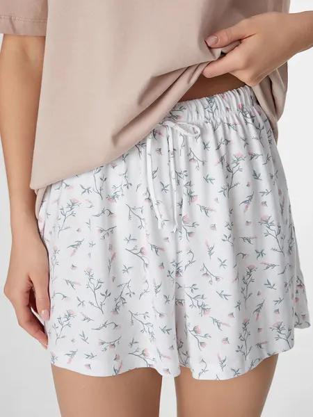 Изображение товара Пижама Mark Formelle 592542 (р.164/170-84-90, бежевый/цветы на холодном молоке)