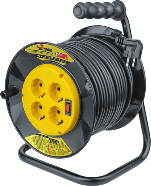 Изображение товара Удлинитель на катушке Navigator NPE-R-04-40-E-3x1.5 / 93912