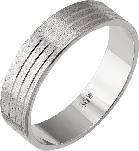 Изображение товара Кольцо обручальное из белого золота Кристалл CG55500226773 (р.22.5)