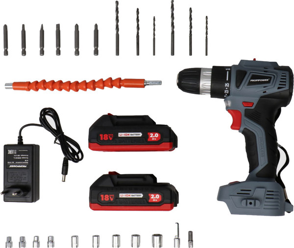 Изображение товара Аккумуляторная дрель-шуруповерт Profipower MKBL-18BT / E0147