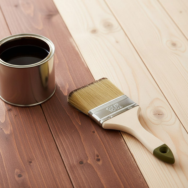 Изображение товара Кисть малярная Toolberg Плоская Микс стандарт 38мм деревянная рукоятка (смешанная щетина)