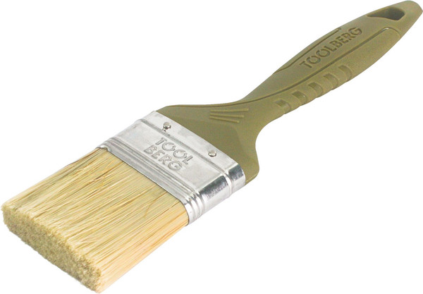Изображение товара Кисть малярная Toolberg Плоская Микс стандарт 50мм пластиковая рукоятка (смешанная щетина)