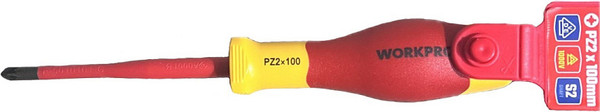 Изображение товара Отвертка Workpro VDE PZ2x100мм / WP341021