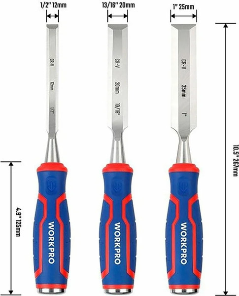 Изображение товара Набор стамесок Workpro WP201301 (3пр)