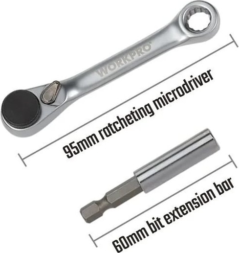 Изображение товара Набор головок, бит Workpro WP200535 (24пр)