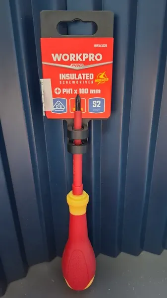 Изображение товара Отвертка Workpro VDE PH1x100мм / WP341028