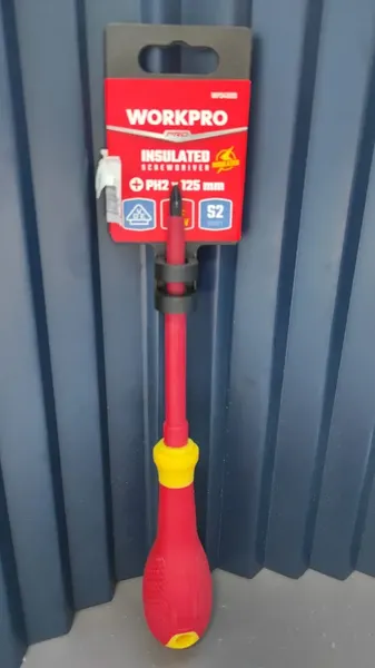 Изображение товара Отвертка Workpro VDE PH2x125мм / WP341029