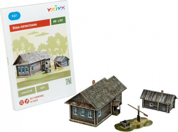 Изображение товара Сборная модель Умная бумага Изба-пятистенок / 4627081559584
