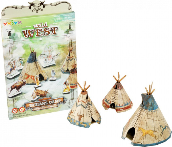 Изображение товара Сборная модель Умная бумага Индейская стоянка / 4627081555968