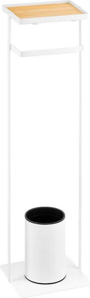 Изображение товара Стойка для туалетной бумаги с ершиком El Casa Белая / 240473