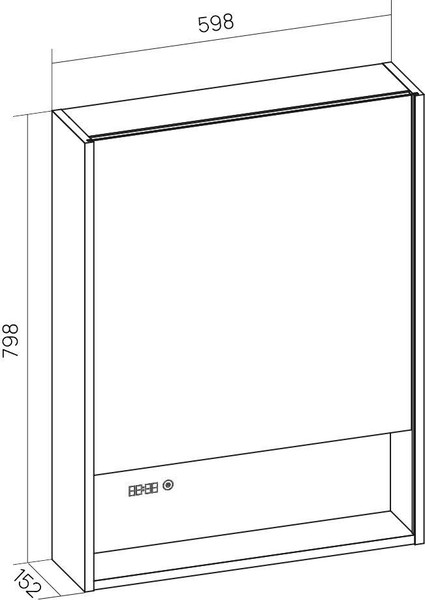 Изображение товара Шкаф с зеркалом для ванной EQUIL Gleam 60.1D (амарок/дуб вотан)