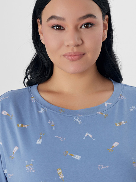 Изображение товара Сорочка Mark Formelle 572396 (р.164/170-100-106, бокальчики на синем)