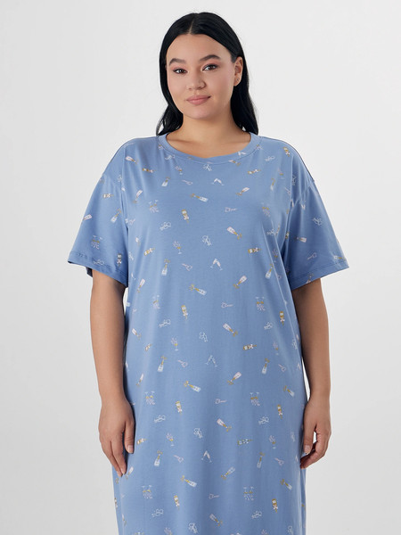 Изображение товара Сорочка Mark Formelle 572396 (р.164/170-100-106, бокальчики на синем)