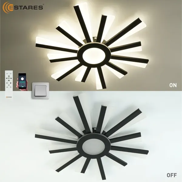 Изображение товара Люстра Estares Teresa 70W R-APP-550x50-BLACK/WHITE-220-IP20