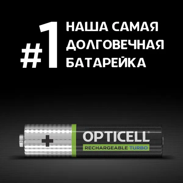 Изображение товара Комплект аккумуляторов Opticell Turbo AAA NiMH 970mAh / 6080003 (2шт)