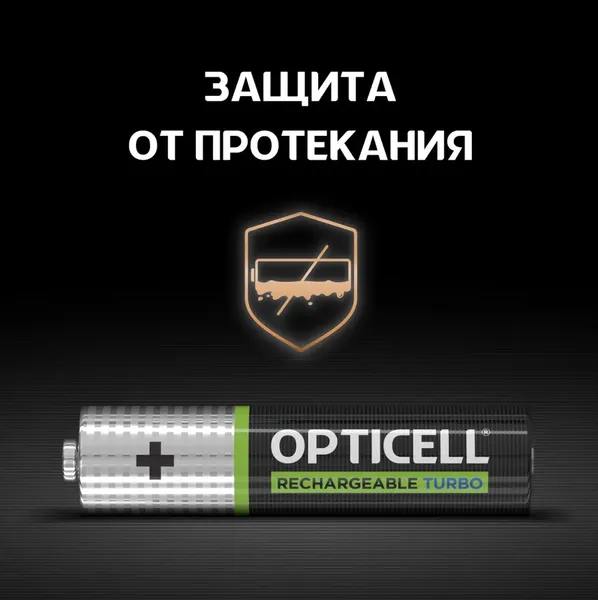Изображение товара Комплект аккумуляторов Opticell Turbo AAA NiMH 970mAh / 6080003 (2шт)